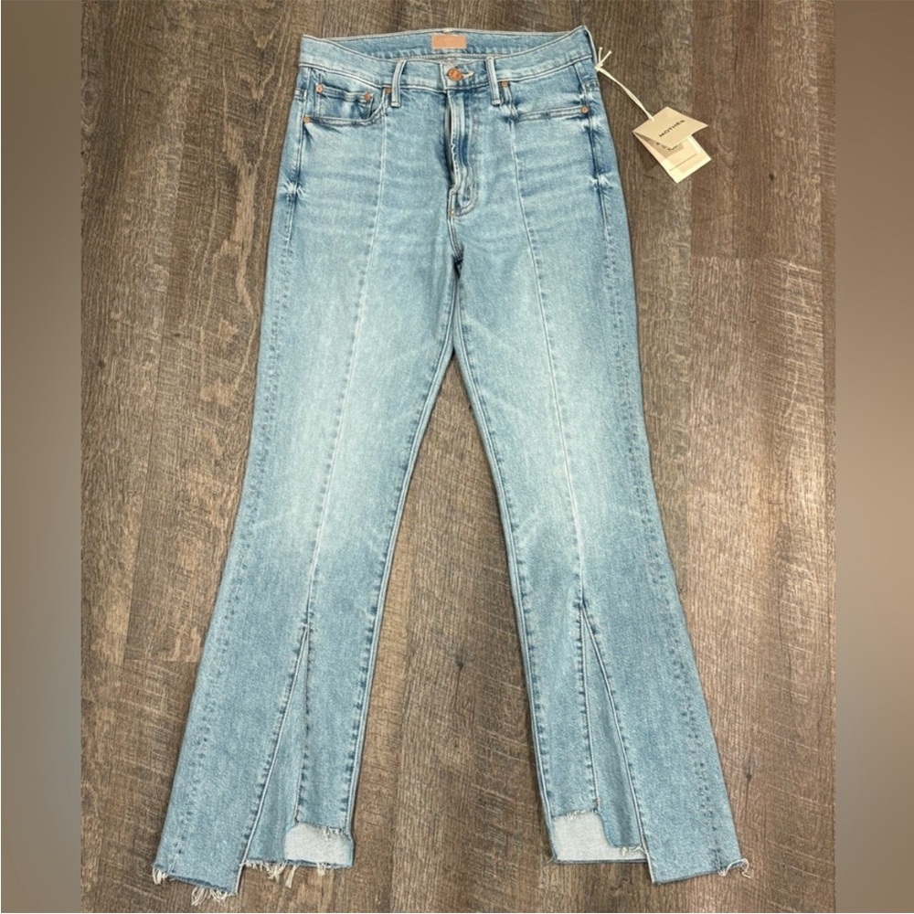 MOTHER Light Blue Flare Jeans - Picture 2 of 16